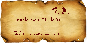 Thuróczy Milán névjegykártya