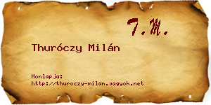 Thuróczy Milán névjegykártya